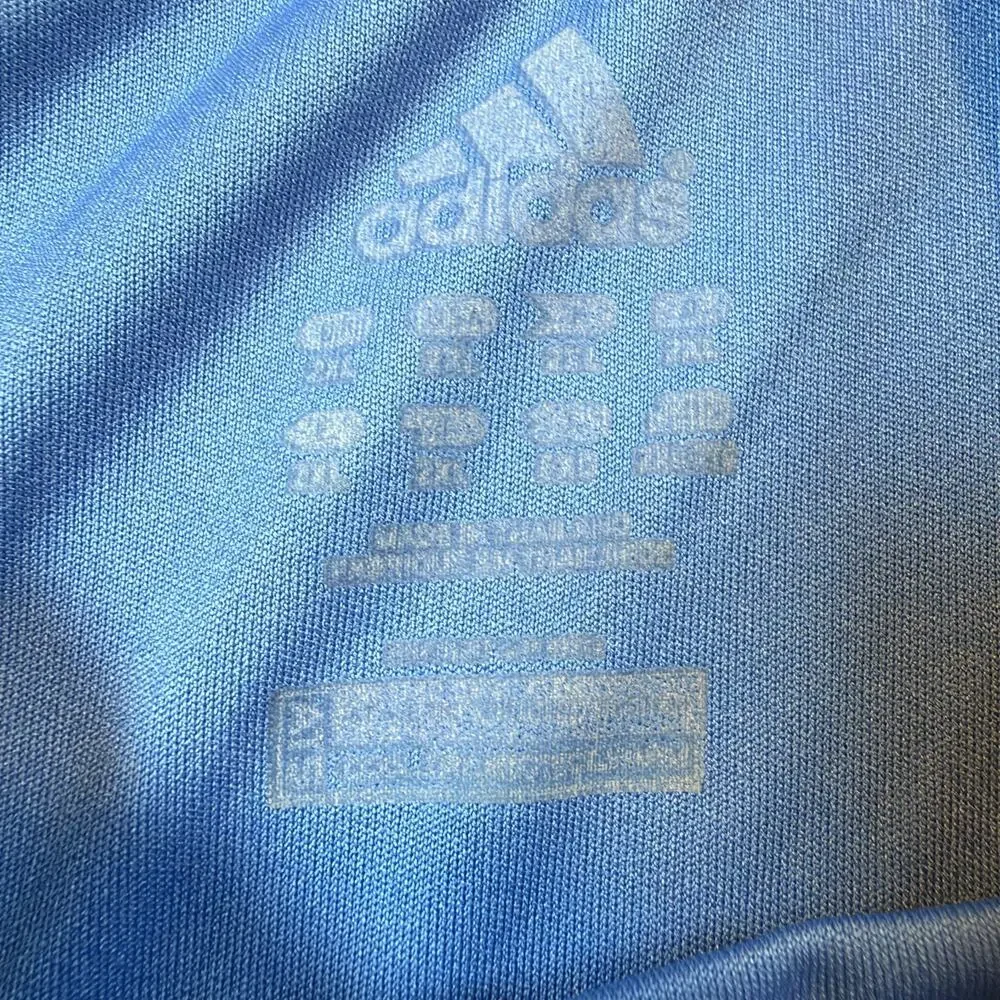 Adidas Blue 3 Stripes Athletic T Shirt Mens Size 2XL XXL